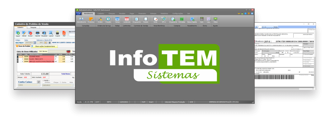 Telas do InfoTEM Comercial